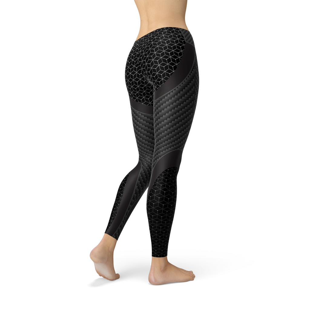 Damen-Sportleggings aus Kohlefaser