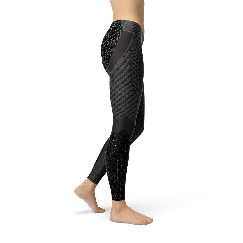 Damen-Sportleggings aus Kohlefaser