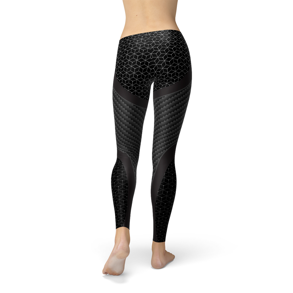 Damen-Sportleggings aus Kohlefaser