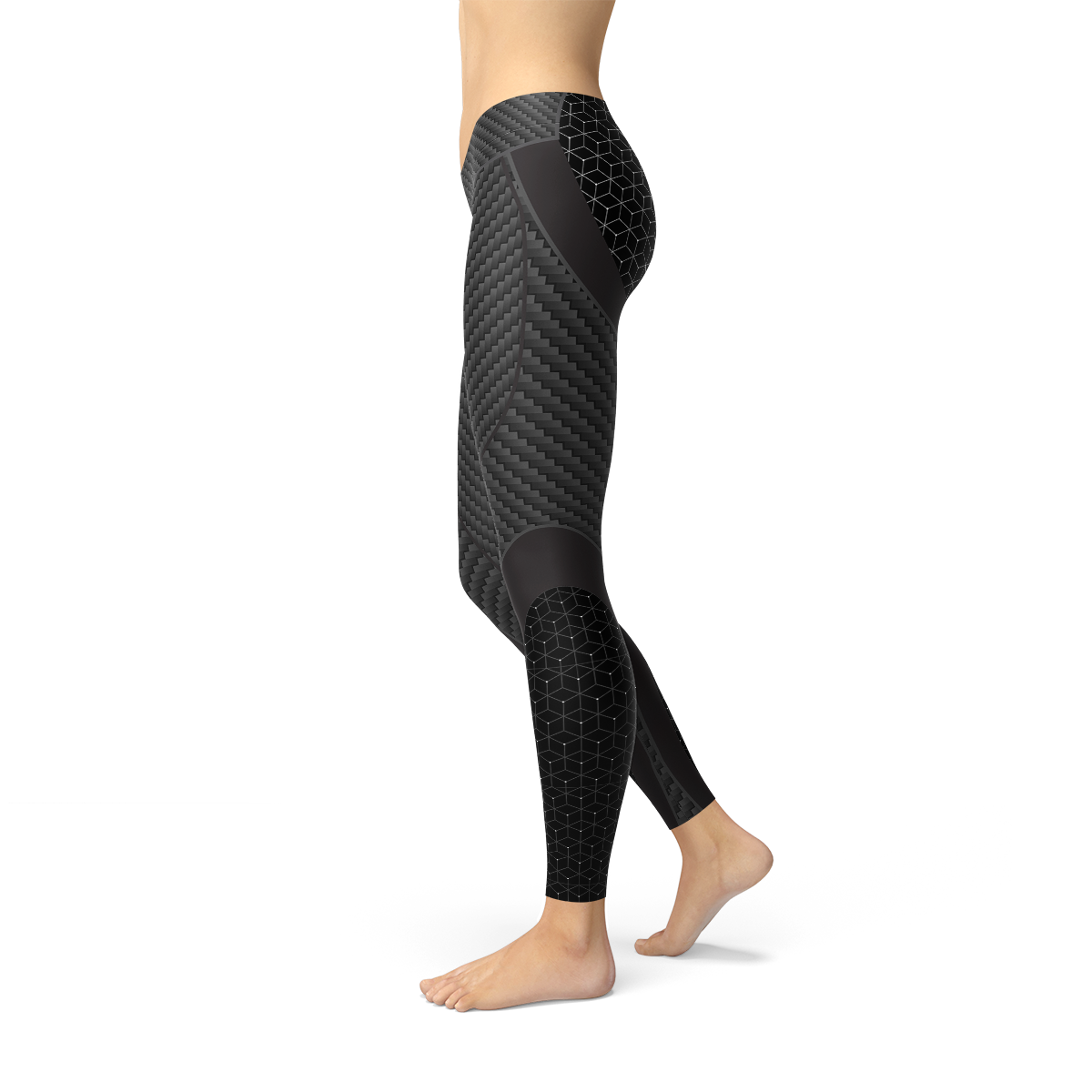 Damen-Sportleggings aus Kohlefaser