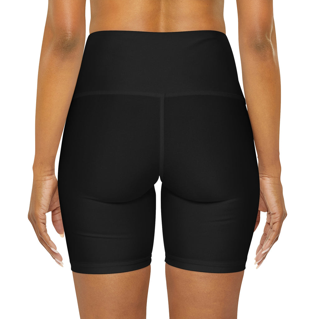 Schwarze Yoga-Shorts mit hoher Taille für Damen – Braut-Accessoires – Hochzeit