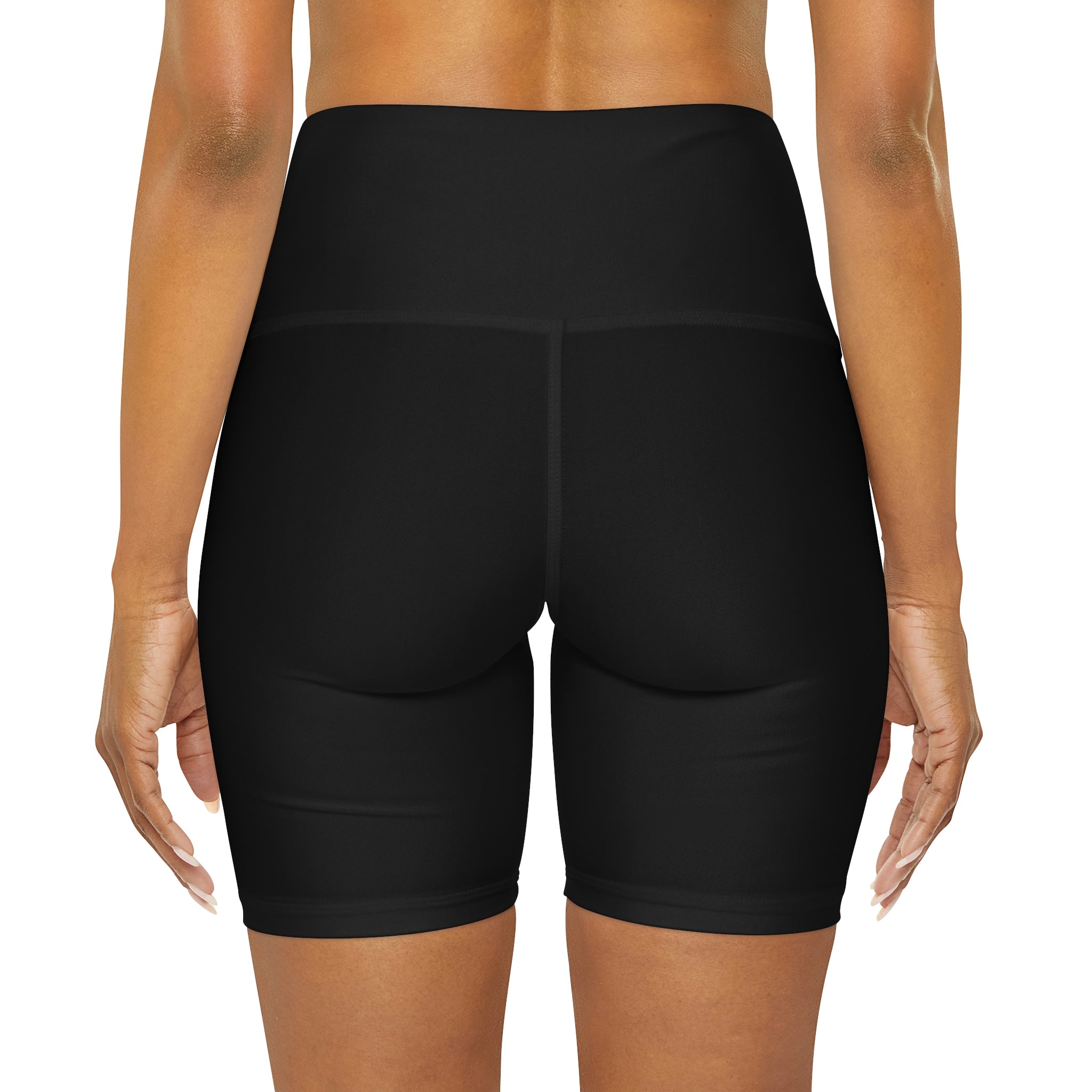 Schwarze Yoga-Shorts mit hoher Taille für Damen – Braut-Accessoires – Hochzeit