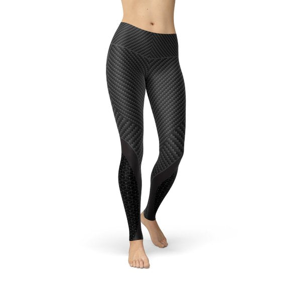 Damen-Sportleggings aus Kohlefaser
