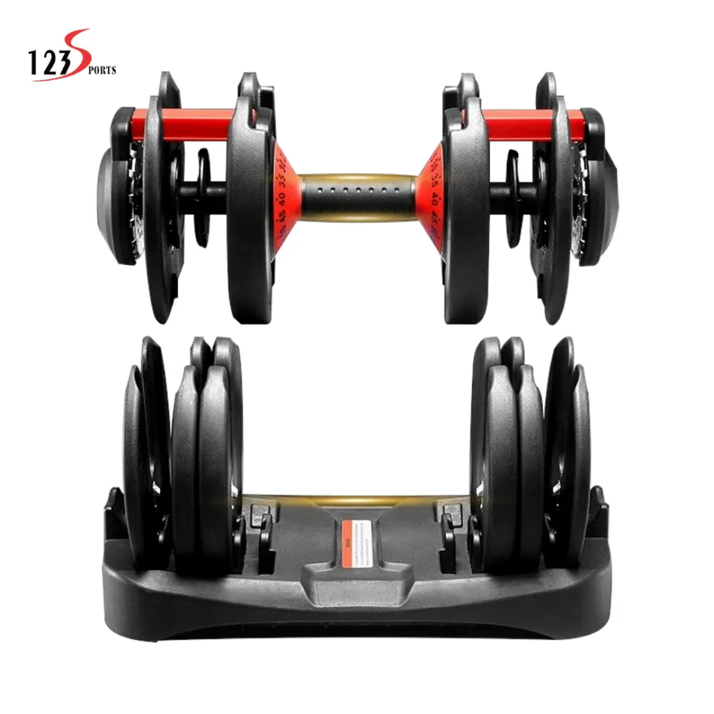 Ensemble d'haltères réglables